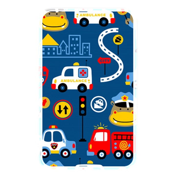 Car Cars Seamless Pattern Vector Rescue Team Cartoon Memory Card Reader (Rectangular)