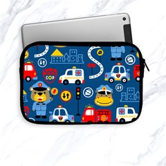 Car Cars Seamless Pattern Vector Rescue Team Cartoon Apple Ipad Mini Zipper Cases by Wegoenart