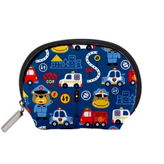 Car Cars Seamless Pattern Vector Rescue Team Cartoon Accessory Pouch (small) by Wegoenart