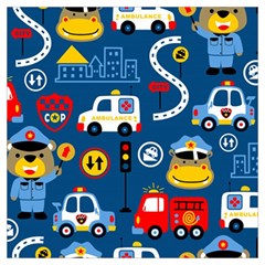 Car Cars Seamless Pattern Vector Rescue Team Cartoon Lightweight Scarf  by Wegoenart