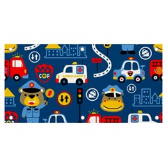 Car Cars Seamless Pattern Vector Rescue Team Cartoon Banner And Sign 6  X 3  by Wegoenart