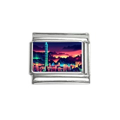 Cityscape Building Painting 3d City Illustration Italian Charm (9mm) by danenraven