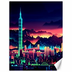 Cityscape Building Painting 3d City Illustration Canvas 12  X 16  by danenraven