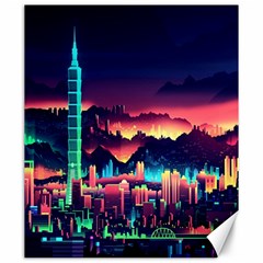 Cityscape Building Painting 3d City Illustration Canvas 20  X 24  by danenraven