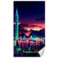 Cityscape Building Painting 3d City Illustration Canvas 40  X 72 