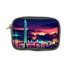 Cityscape Building Painting 3d City Illustration Coin Purse by danenraven