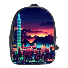 Cityscape Building Painting 3d City Illustration School Bag (xl) by danenraven