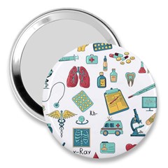 Abstract Abstraction Biology Chemistry Detail Genetics 3  Handbag Mirrors by danenraven