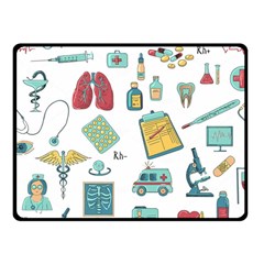 Abstract Abstraction Biology Chemistry Detail Genetics Double Sided Fleece Blanket (small)  by danenraven