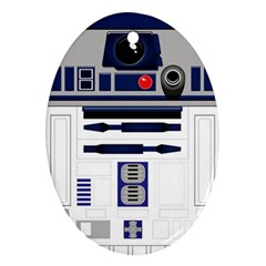 Robot R2d2 R2 D2 Pattern Ornament (Oval)