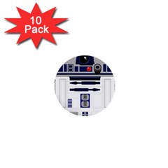 Robot R2d2 R2 D2 Pattern 1  Mini Buttons (10 pack) 