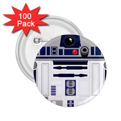 Robot R2d2 R2 D2 Pattern 2 25  Buttons (100 Pack) 