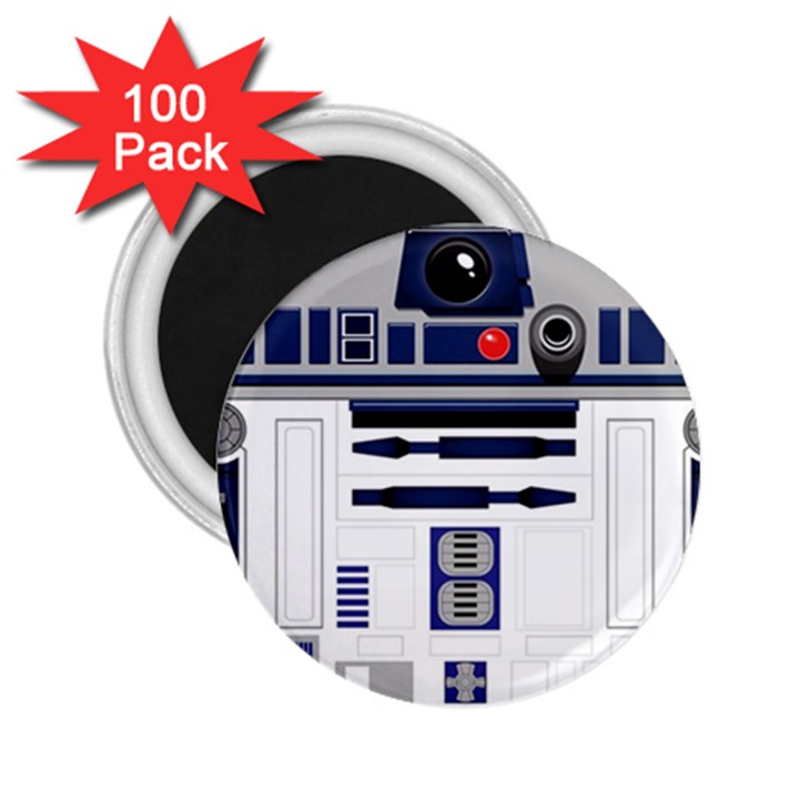 Robot R2d2 R2 D2 Pattern 2.25  Magnets (100 pack) 