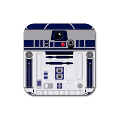 Robot R2d2 R2 D2 Pattern Rubber Coaster (Square)