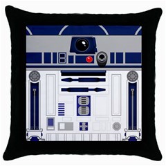 Robot R2d2 R2 D2 Pattern Throw Pillow Case (Black)