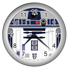 Robot R2d2 R2 D2 Pattern Wall Clock (Silver)