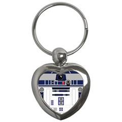 Robot R2d2 R2 D2 Pattern Key Chain (Heart)