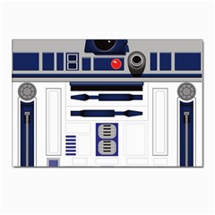 Robot R2d2 R2 D2 Pattern Postcard 4 x 6  (Pkg of 10)