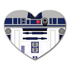 Robot R2d2 R2 D2 Pattern Heart Mousepad