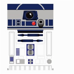 Robot R2d2 R2 D2 Pattern Small Garden Flag (Two Sides)