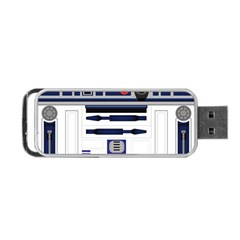 Robot R2d2 R2 D2 Pattern Portable Usb Flash (one Side)