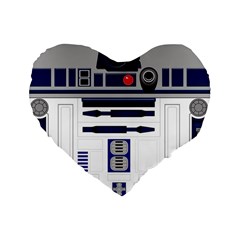 Robot R2d2 R2 D2 Pattern Standard 16  Premium Heart Shape Cushions by Jancukart