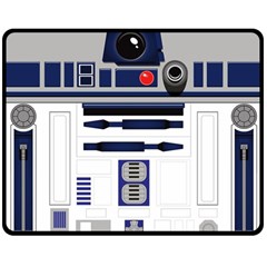 Robot R2d2 R2 D2 Pattern Double Sided Fleece Blanket (Medium) 