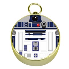 Robot R2d2 R2 D2 Pattern Gold Compasses