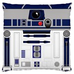 Robot R2d2 R2 D2 Pattern Large Flano Cushion Case (One Side) Front