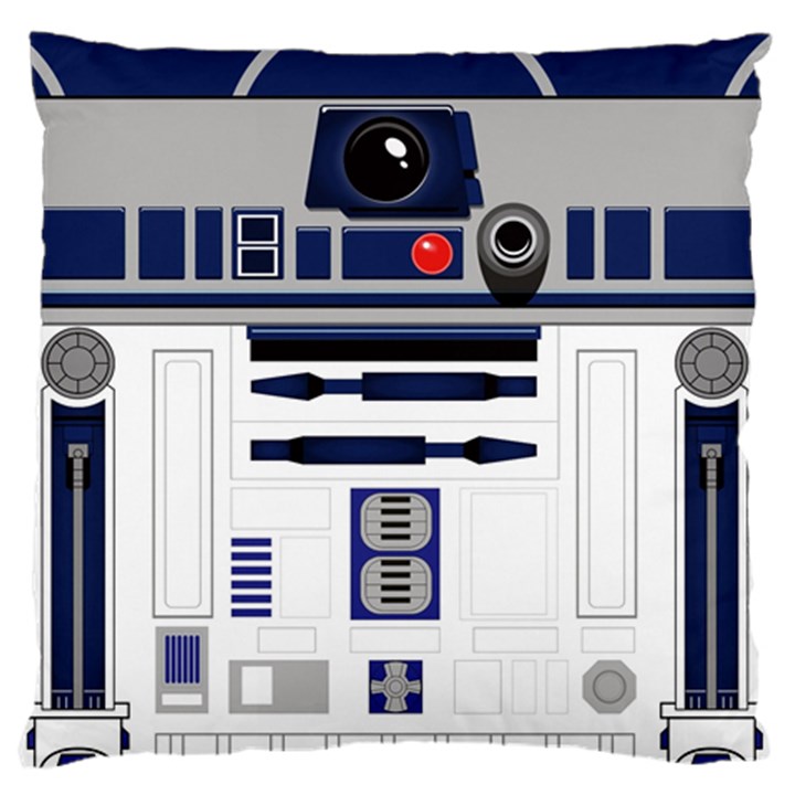 Robot R2d2 R2 D2 Pattern Large Flano Cushion Case (One Side)