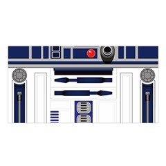 Robot R2d2 R2 D2 Pattern Satin Shawl 45  x 80 