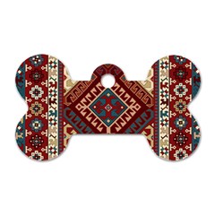 Armenian Carpet Dog Tag Bone (one Side) by Gohar