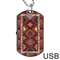 Armenian Carpet Dog Tag Usb Flash (one Side)