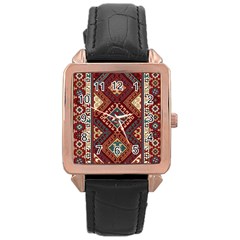 Armenian Carpet Rose Gold Leather Watch 