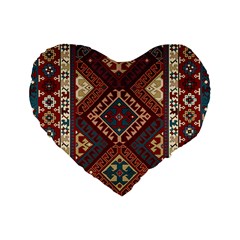 Armenian Carpet Standard 16  Premium Flano Heart Shape Cushions