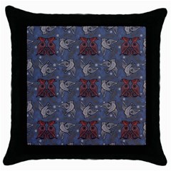 Armenian Ornaments Throw Pillow Case (black) by Gohar