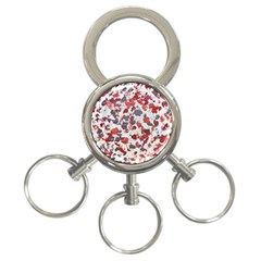 Abstract Random Painted Texture 3-ring Key Chain by dflcprintsclothing