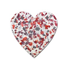 Abstract Random Painted Texture Heart Magnet by dflcprintsclothing