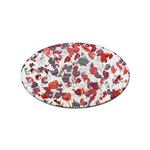 Abstract Random Painted Texture Sticker Oval (10 pack) Front