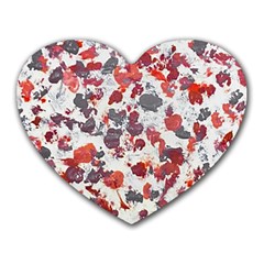 Abstract Random Painted Texture Heart Mousepad by dflcprintsclothing