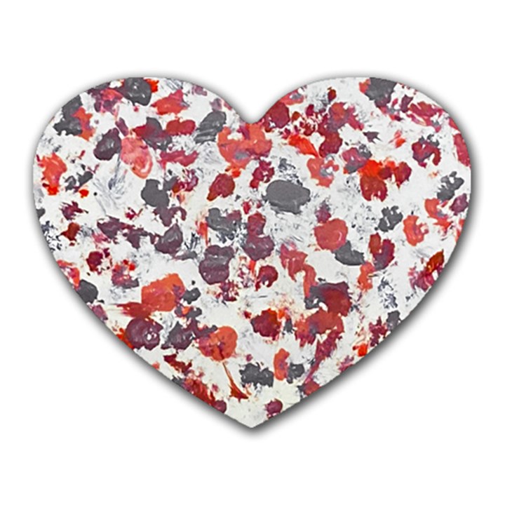 Abstract Random Painted Texture Heart Mousepad