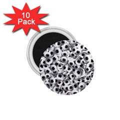 Eyes Drawing Motif Random Pattern 1 75  Magnets (10 Pack) 