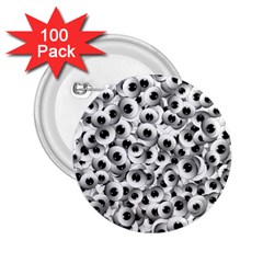 Eyes Drawing Motif Random Pattern 2 25  Buttons (100 Pack) 