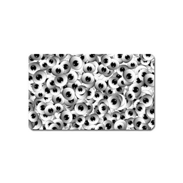 Eyes Drawing Motif Random Pattern Magnet (Name Card)