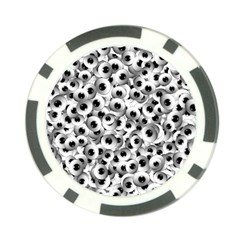 Eyes Drawing Motif Random Pattern Poker Chip Card Guard by dflcprintsclothing