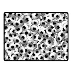 Eyes Drawing Motif Random Pattern Fleece Blanket (small) by dflcprintsclothing