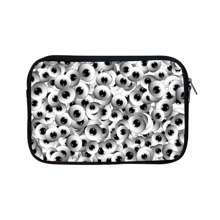 Eyes Drawing Motif Random Pattern Apple iPad Mini Zipper Cases