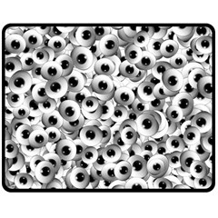 Eyes Drawing Motif Random Pattern Double Sided Fleece Blanket (medium)  by dflcprintsclothing