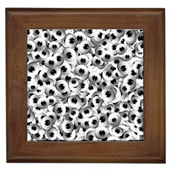 Eyes Drawing Motif Random Pattern Framed Tile by dflcprintsclothing