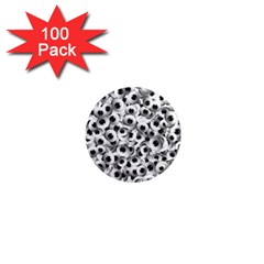 Eyes Drawing Motif Random Pattern 1  Mini Magnets (100 Pack) 